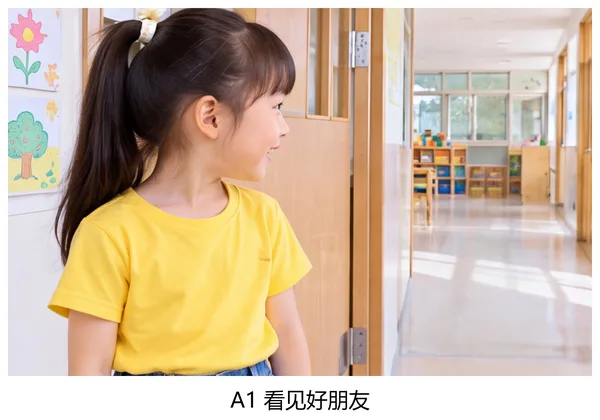 轮流对话卡片示例一：见面打招呼的一问一答