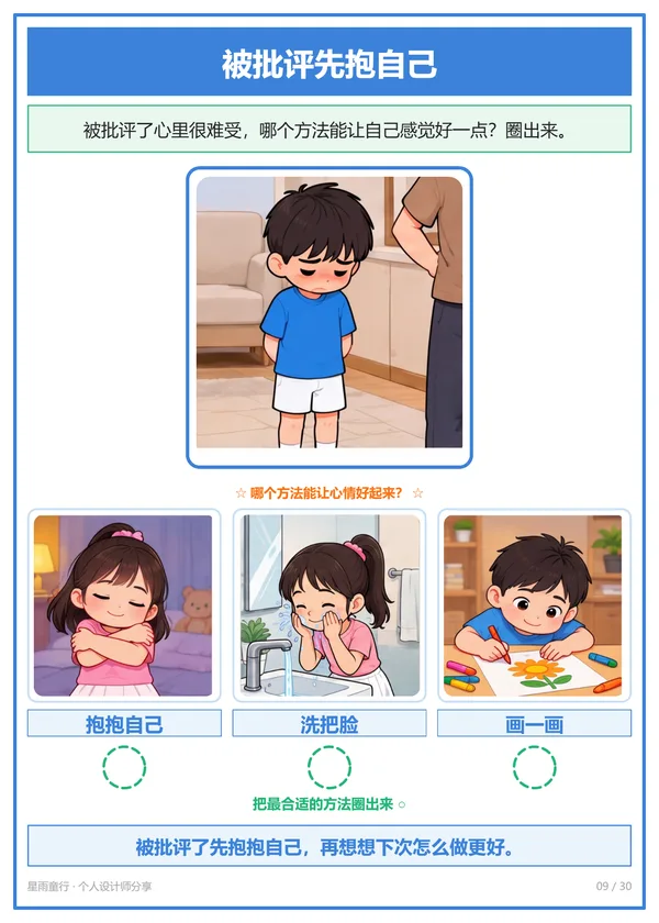 情绪调节·冷静方法组合页卡第10页:动画片被关掉听首歌